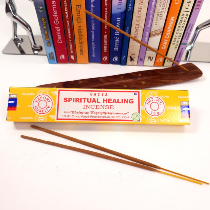 Bețișoare parfumate Satya Spiritual Healing aromă dulceagă profundă relaxantă rulate manual India 15 gr ingrediente naturale [3]