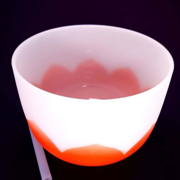 Bol cântător din cristal de cuarț, nota RE, Chakra 2 Swadisthana, 30 cm [2]