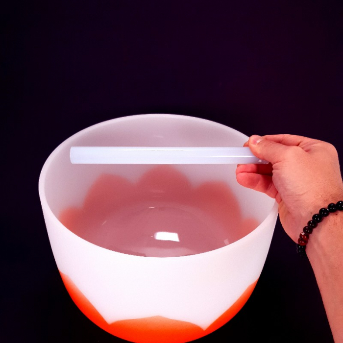 Bol cântător din cristal de cuarț, nota RE, Chakra 2 Swadisthana, 30 cm [3]