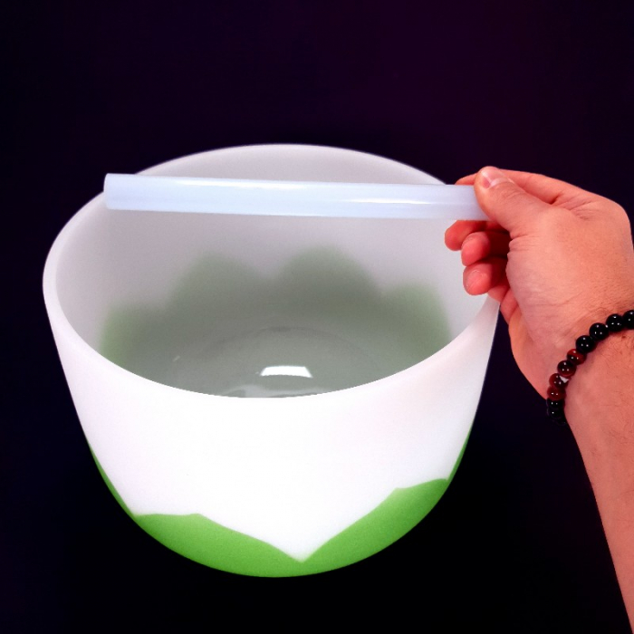 Bol cântător din cristal de cuarț, nota FA, Chakra 4 Anahata, 30 cm [3]