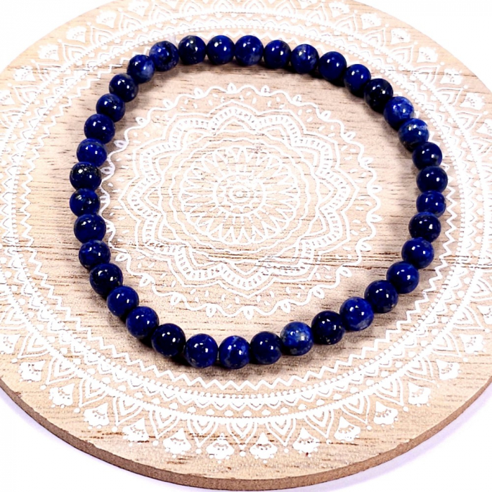 Bratara pentru barbati din pietre lapis lazuli 6 mm [4]
