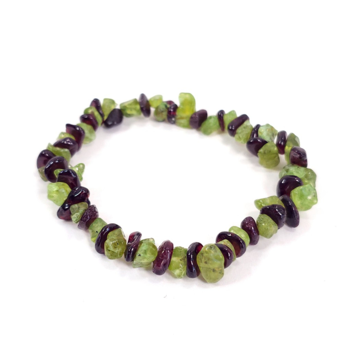 Bratara din chipsuri de peridot si granat [2]