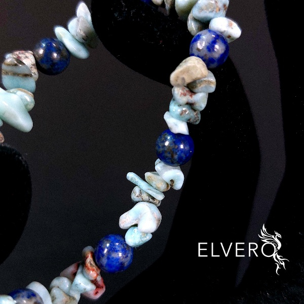 bratara elastica din larimar si lapis lazuli [2]