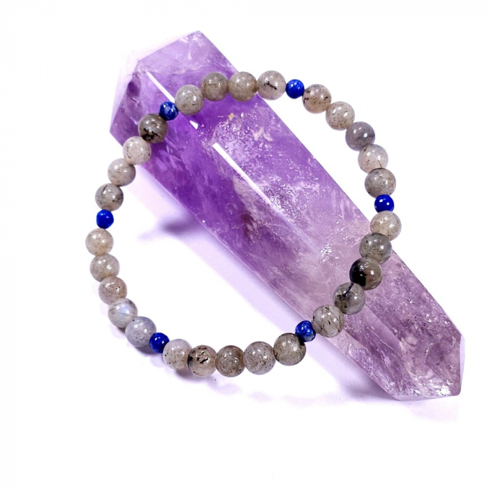 Bratara pentru barbati din pietre labradorit si lapis lazuli [3]
