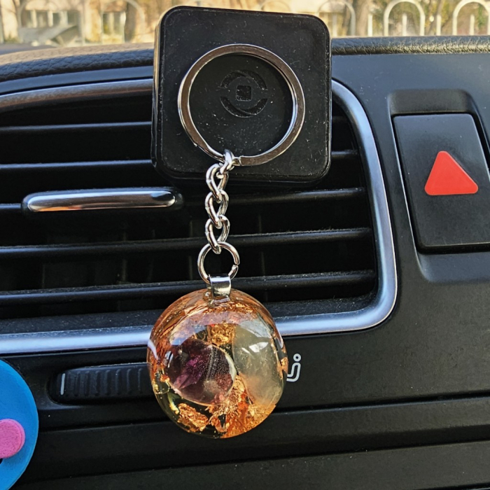 Breloc - pandantiv orgon cu fluorit [7]