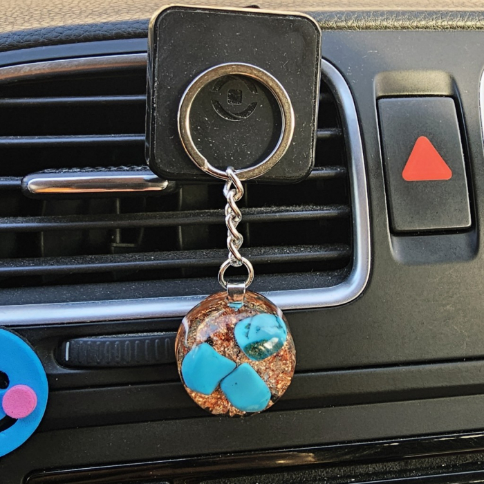 Accesoriu pentru chei din pietre culoare turcoaz [5]