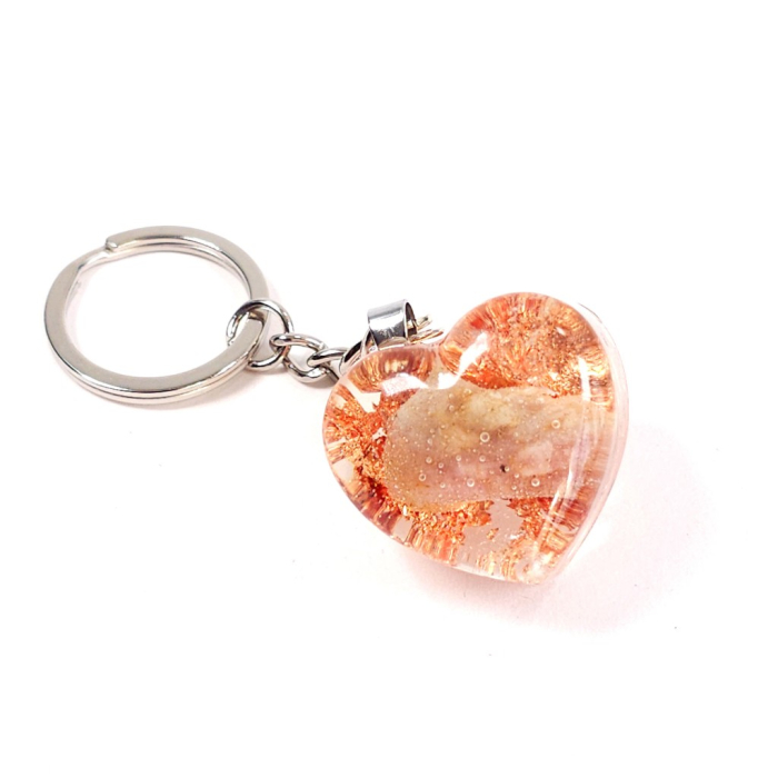 Turmalina roz breloc chei [5]