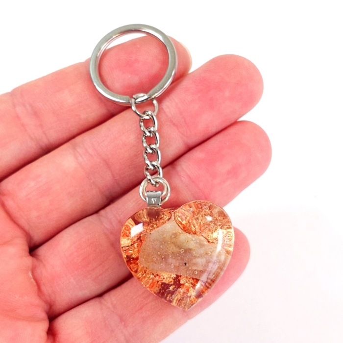 Turmalina roz breloc chei [3]