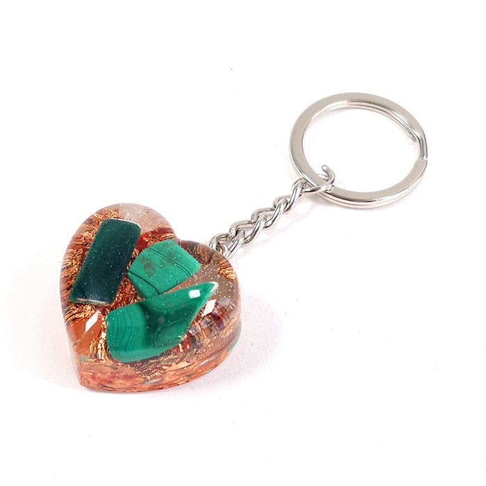 Accesoriu chei din pietre malachit [2]