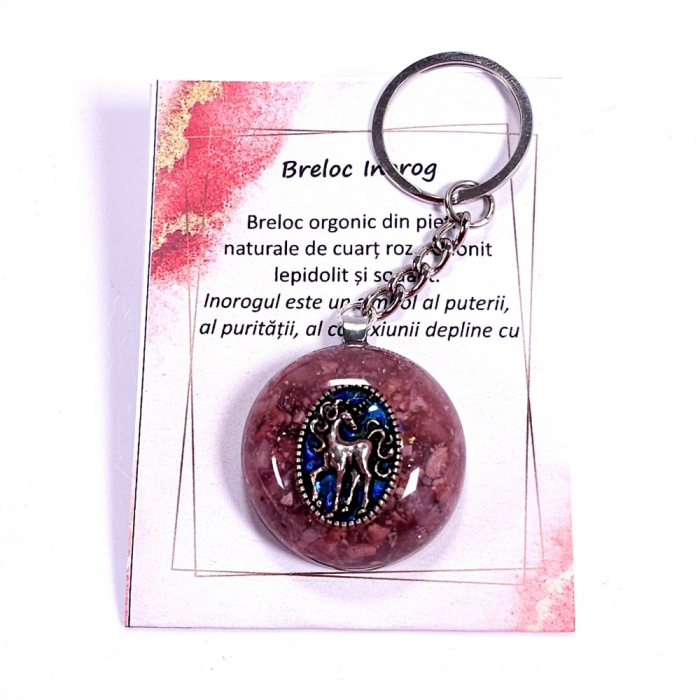 Breloc unicorn din pietre naturale [3]