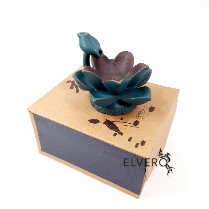 Candela ceramica backflow lotus cu led luminos [5]
