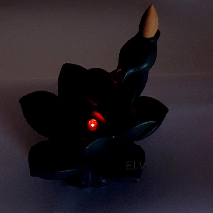 Candela ceramica backflow lotus cu led luminos [4]