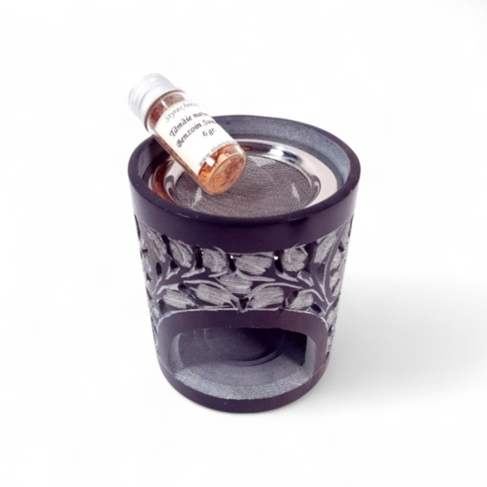 Candelă pentru arderea de tămâie sau uleiuri volatile, din sfalerit [11]