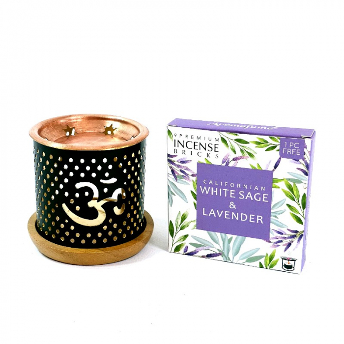 Carbuni parfumati aromaterapie White Sage and Lavender, salvie albă si lavanda [3]
