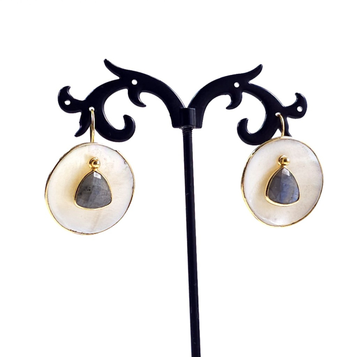 Cercei statement din pietre labradorit natural [4]