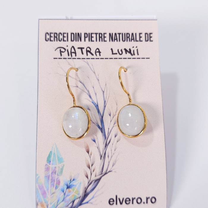 Piatra lunii moonstone cercei [4]