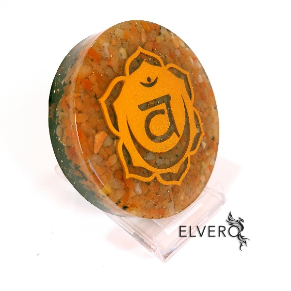 Chakra 2 Swadisthana, disc orgonic 11 cm pietre naturale* [2]