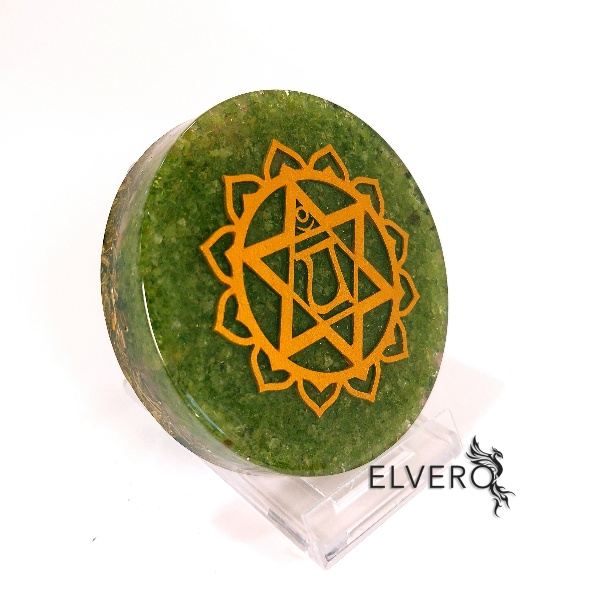 Chakra 4 Anahata, disc orgon 11 cm pietre naturale * [2]