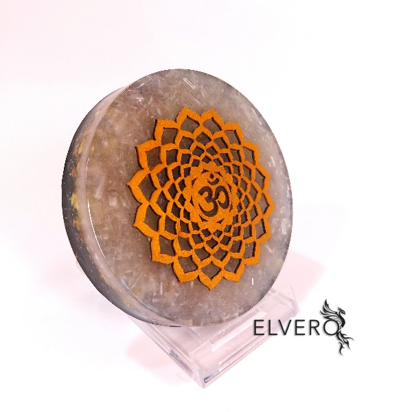 Chakra 7, Sahasrara, disc orgonic din pietre semipretioase [2]