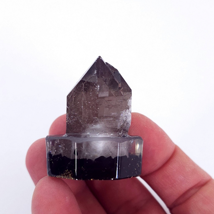 Cuart fumuriu varf natural pe suport orgon [4]