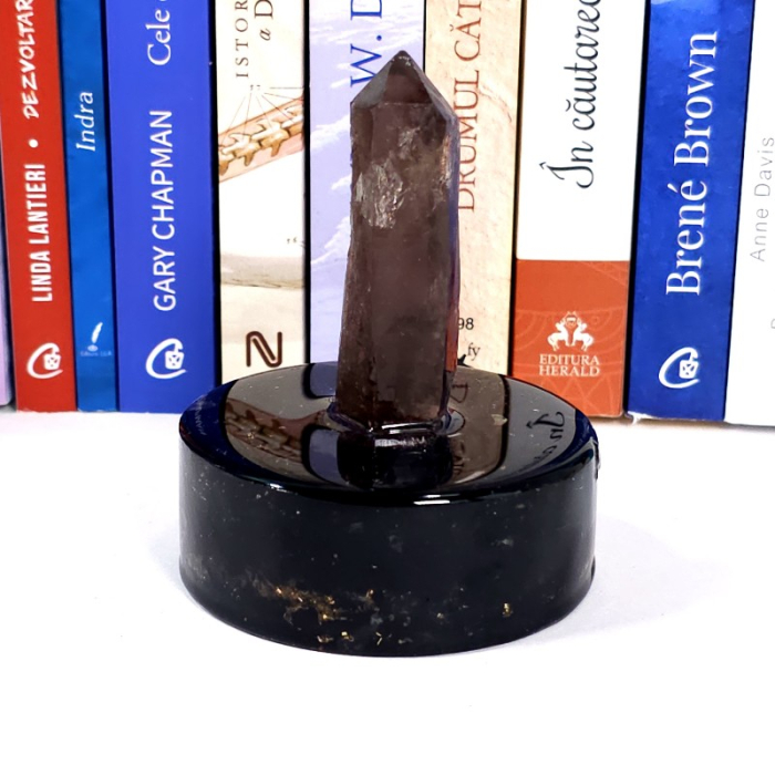 Cuart fumuriu varf natural pe suport orgonic [5]