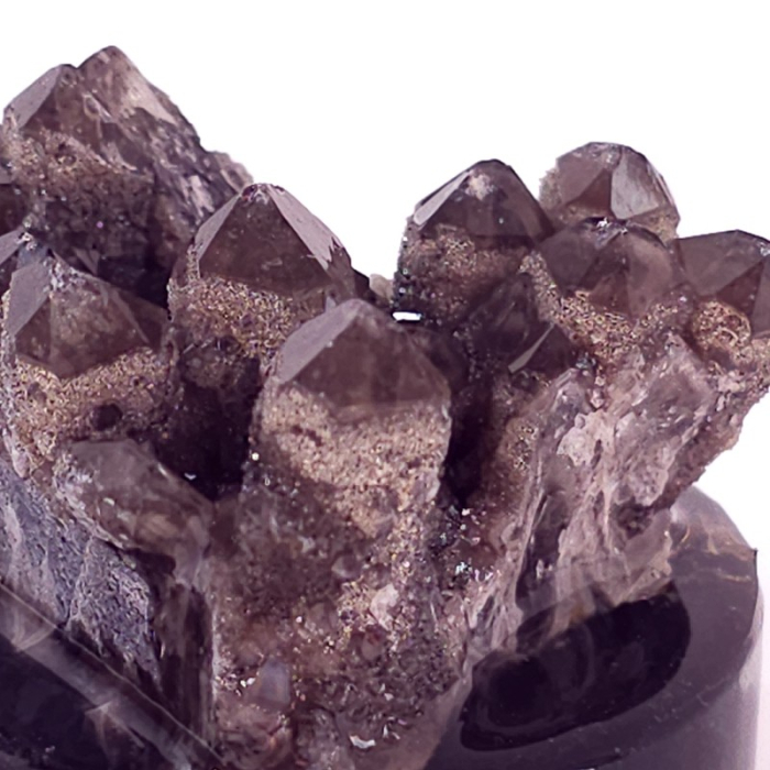 Esantion cristale cuart fumuriu pe suport turmalina neagra [2]