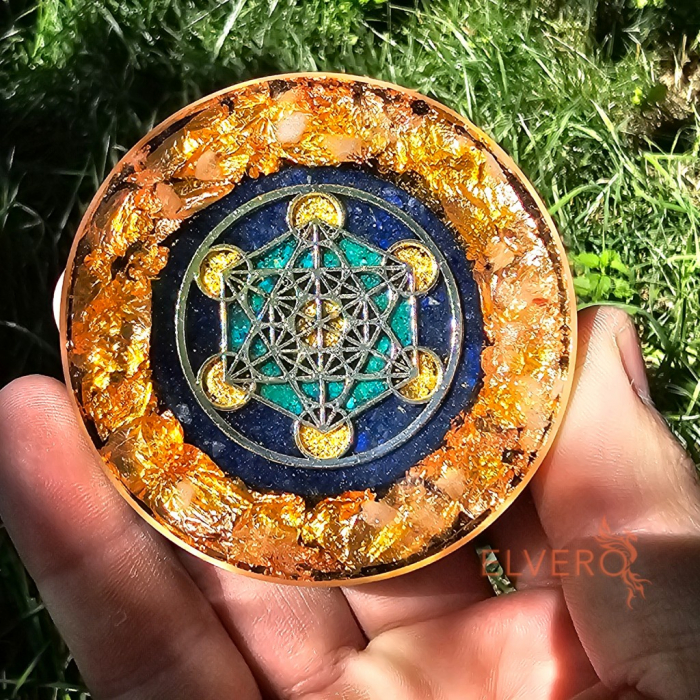 Disc orgon simbol Cubul lui Metatron din pietre naturale vibratie inalta [5]