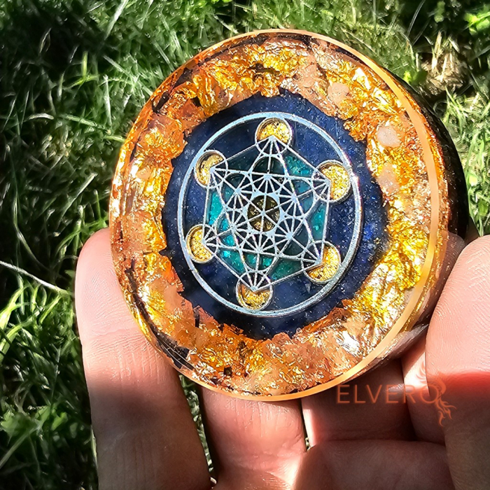Disc orgon simbol Cubul lui Metatron din pietre naturale vibratie inalta [6]