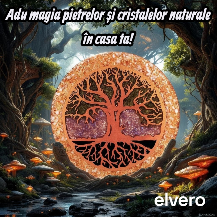 Arobre obiect decor orgon din pietre naturale semipretioase [8]