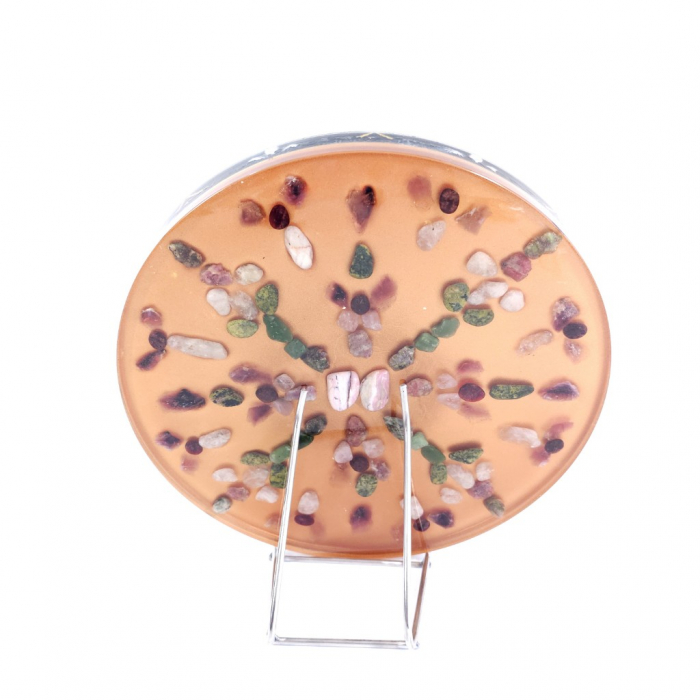 Tablou mandala aurie din pietre naturale [5]