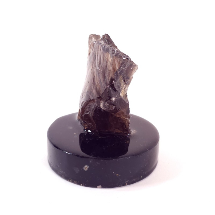 Decoratiune cristal cuart fumuriu pe suport turmalina neagra [4]