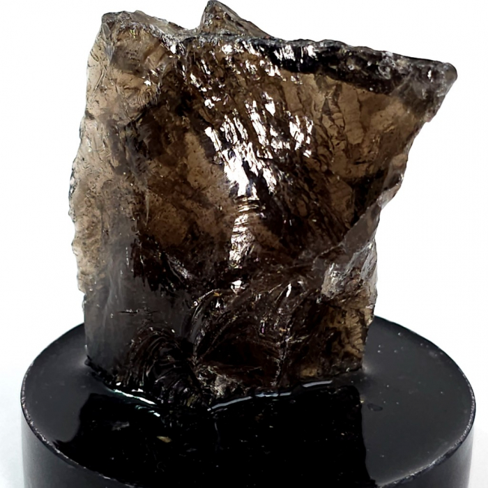 Decoratiune cristal cuart fumuriu pe suport turmalina neagra [5]