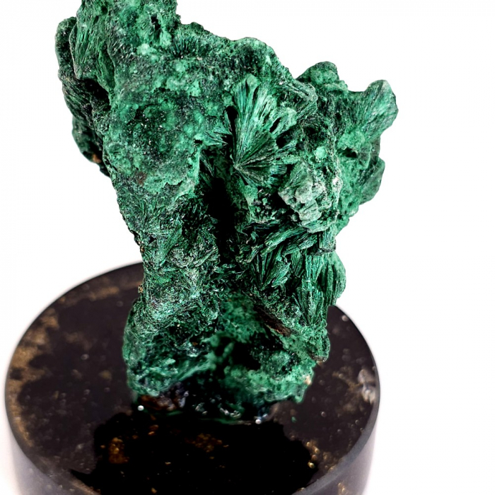 Malachit fibros natural pe suport orgon turmalina [4]