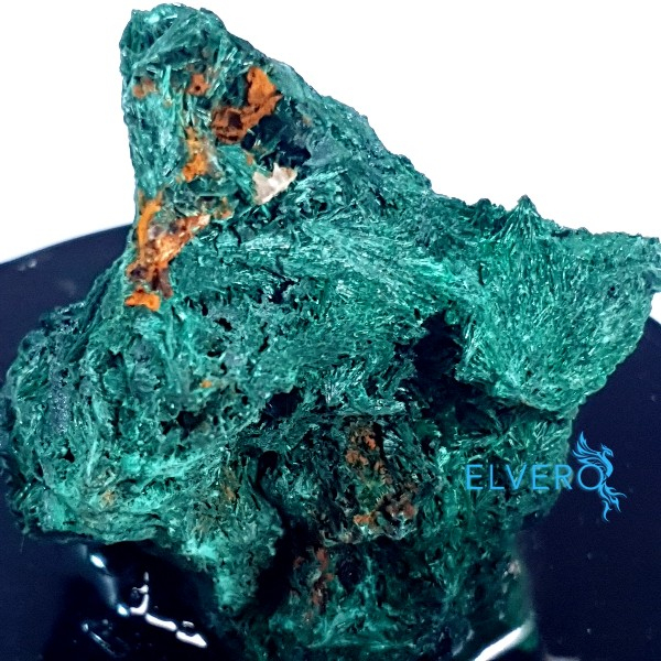 Piatra malachit fibros natural pe suport orgon turmalina [4]