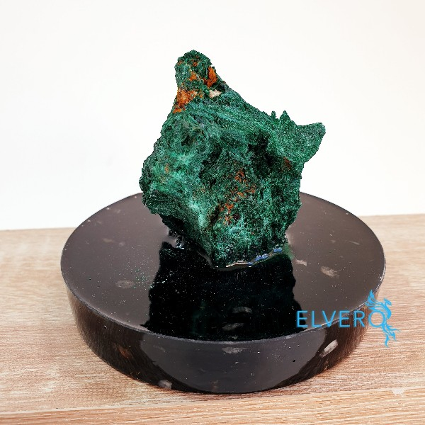 Piatra malachit fibros natural pe suport orgon turmalina [5]