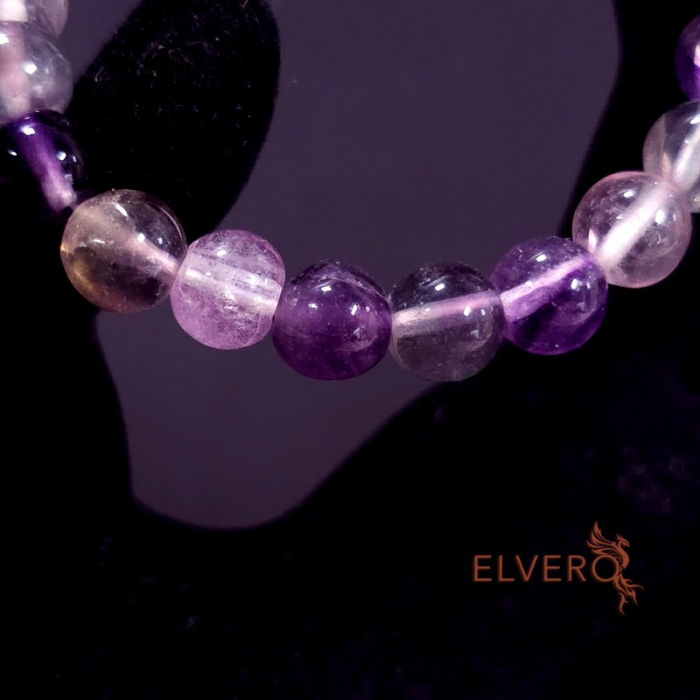 Bratara elastica cristale naturale de fluorina [3]