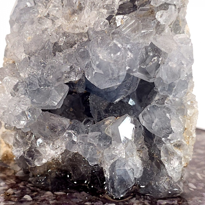 Celestit natural geoda pe suport orgon [3]