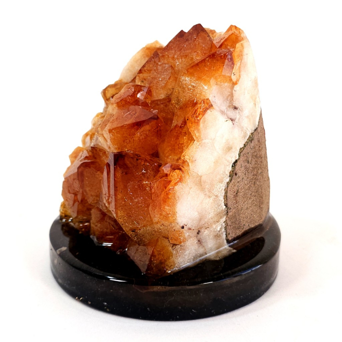 Citrin esantion unicat din geoda pe disc orgon cu turmalina [4]