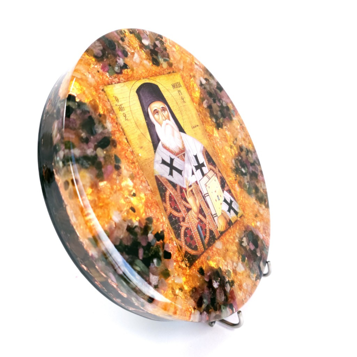 Sfantul Nectarie icoana orgon din pietre naturale [4]