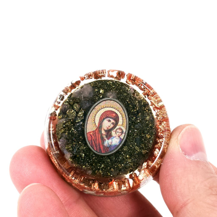 Icoana mica rotunda cu Maica Domnului cu Pruncul Iisus [4]