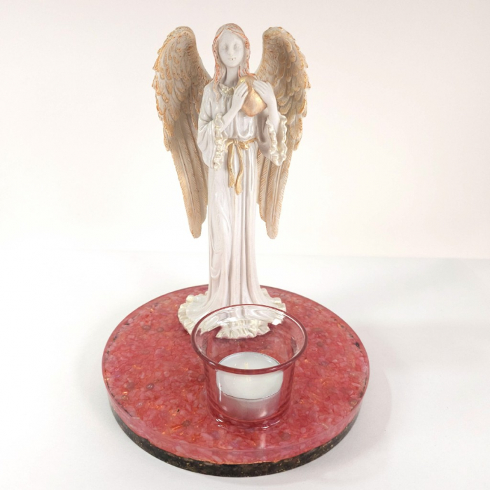 Candela decoratiune inger pe suport orgon [2]