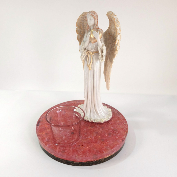 Candela decoratiune inger pe suport orgon [5]