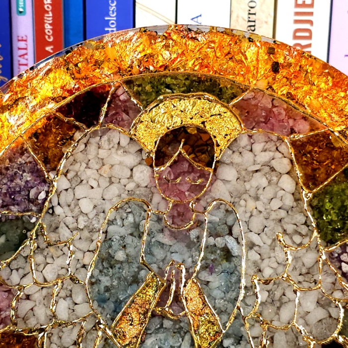 Decoratiune vitraliu Inger pazitor rugandu-se [2]