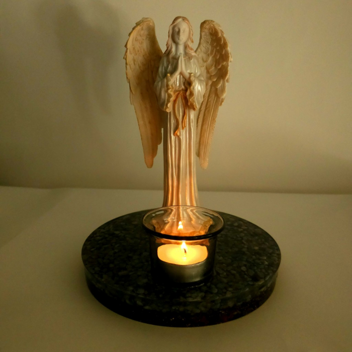 Candela decoratiune inger pe suport orgon [6]