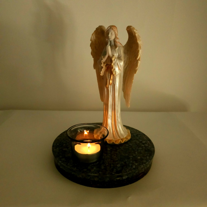 Candela decoratiune inger pe suport orgon [7]