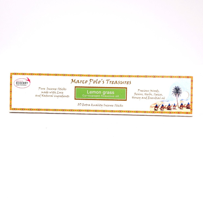 Betisoare parfumate Fiore D'Oriente Lemon Grass cu uleiuri esentiale, Marco Polo's Treasures [5]