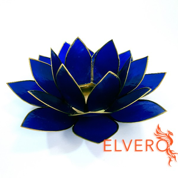 Lotus indigo decorațiune suport pentru lumânări [3]