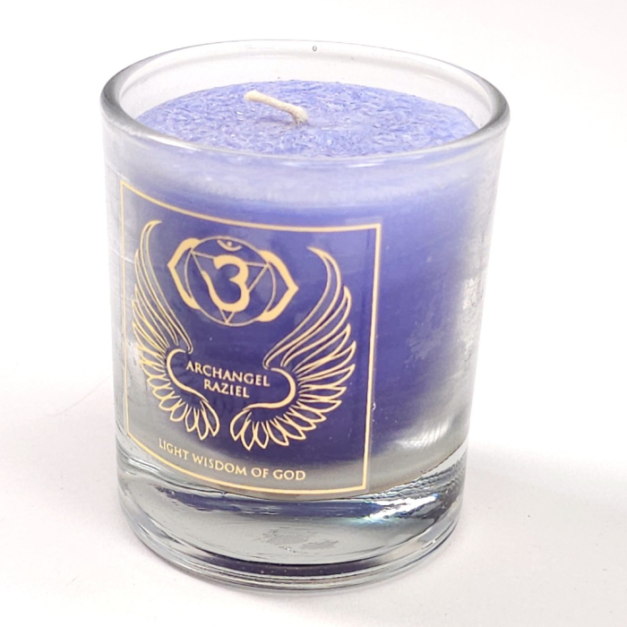 Lumanare albastra din ceara naturala cu ulei esential [5]