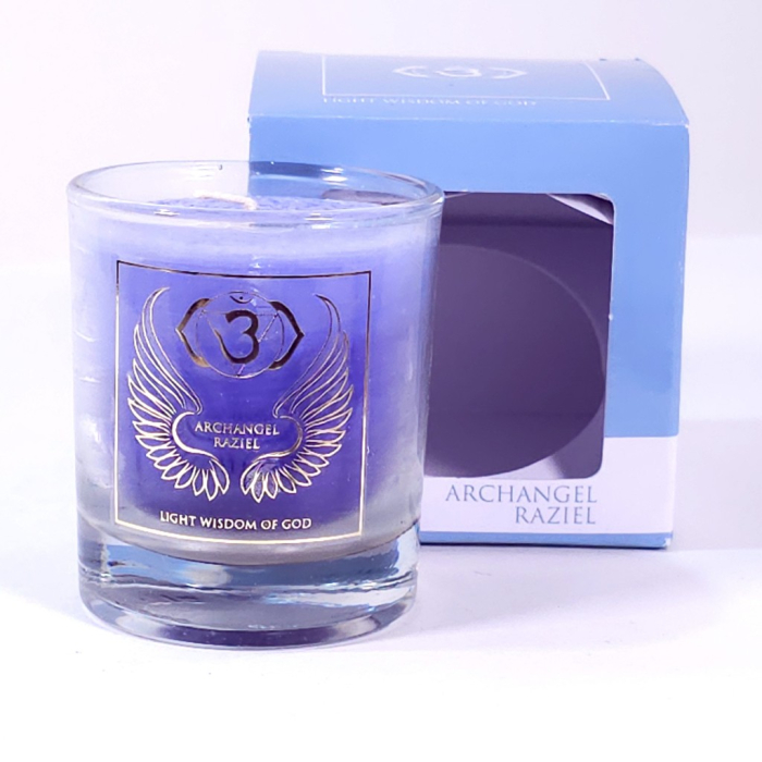 Lumanare albastra din ceara naturala cu ulei esential [4]