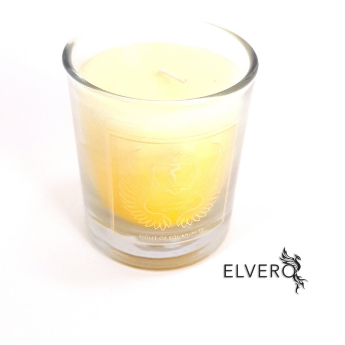 Lumânare Arhanghelul Jofiel cu uleiuri esențiale de bergamotă, limetă și grapefruit, ceară naturală, 14h ardere [2]